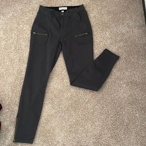 Grey ankle zip pants
